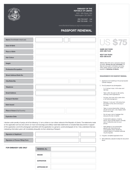 18 Us Passport Renewal Fee Free To Edit Download Print CocoDoc