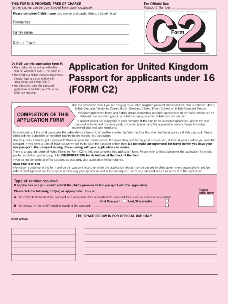 2022 Child Passport Renewal Form Fillable Printable PDF Forms