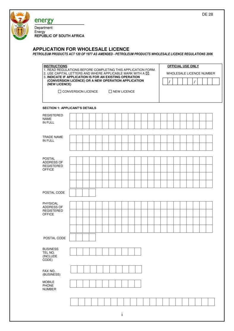 4 Wholesale Application Form Templates PDF Free Premium Templates