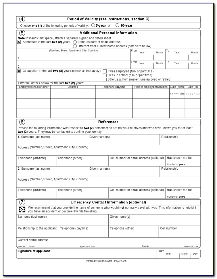 Canadian Passport Renewal Form Printable Form Resume Examples 