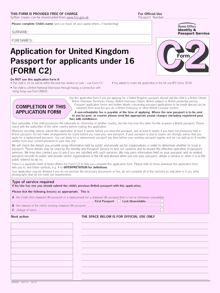 Downloaded Passport Uk Form Fill Out And Sign Printable PDF Template