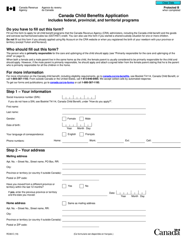 Fill Free Fillable Government Of Canada PDF Forms