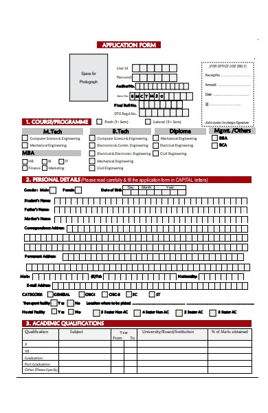 FREE 50 Admission Forms In PDF MS Word