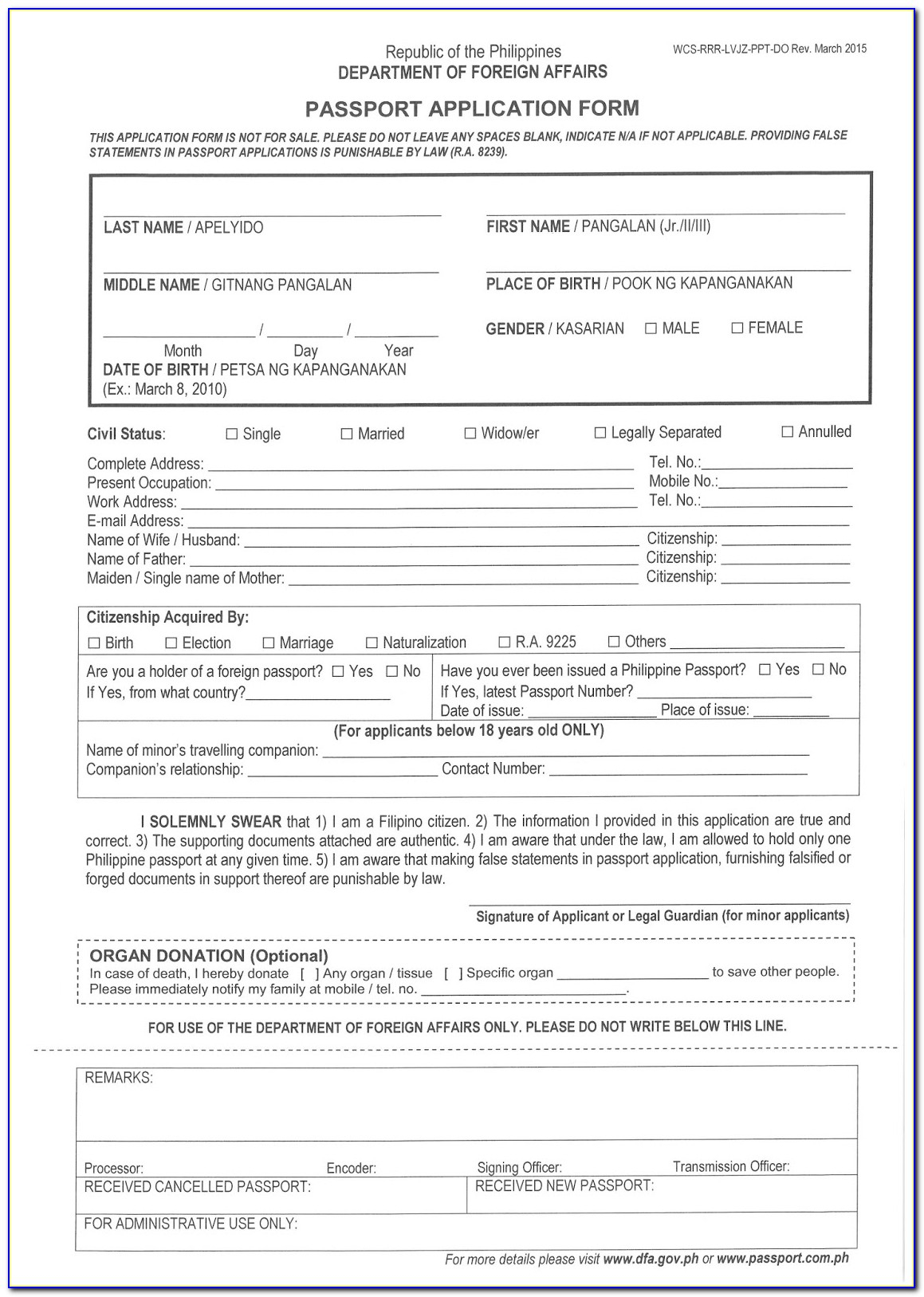 Guyana Police Force Passport Renewal Form Form Resume Examples