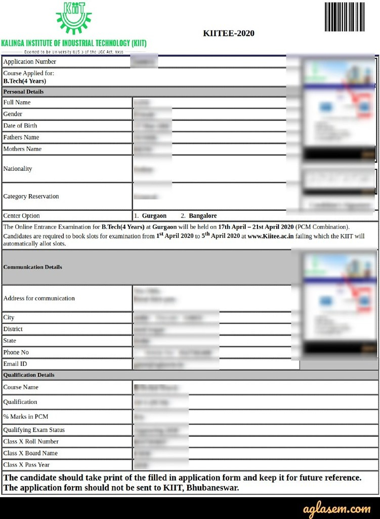 KIITEE 2021 Application Form KIIT Application Form 2021 Date Last