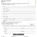 MEMBERSHIP FORM Lahore Bar Association