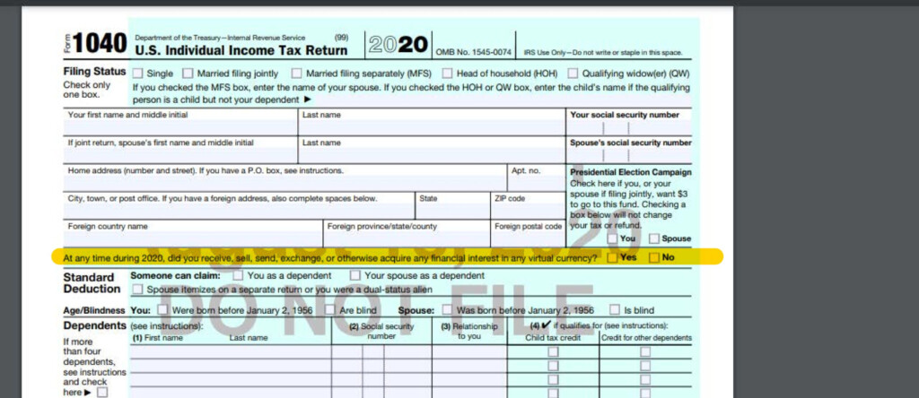 New Draft 1040 Form Released By The IRS Cryptotaxation Gautron 