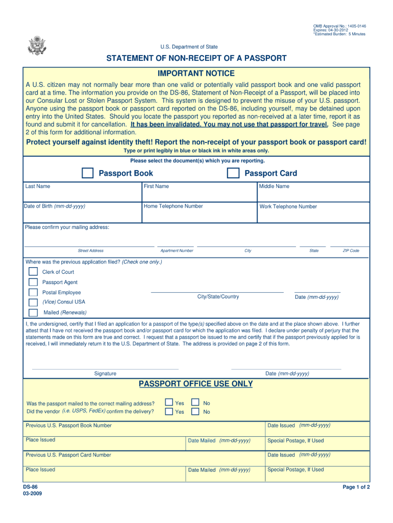 Passport Receipt Sample Form Fill Out And Sign Printable PDF Template 