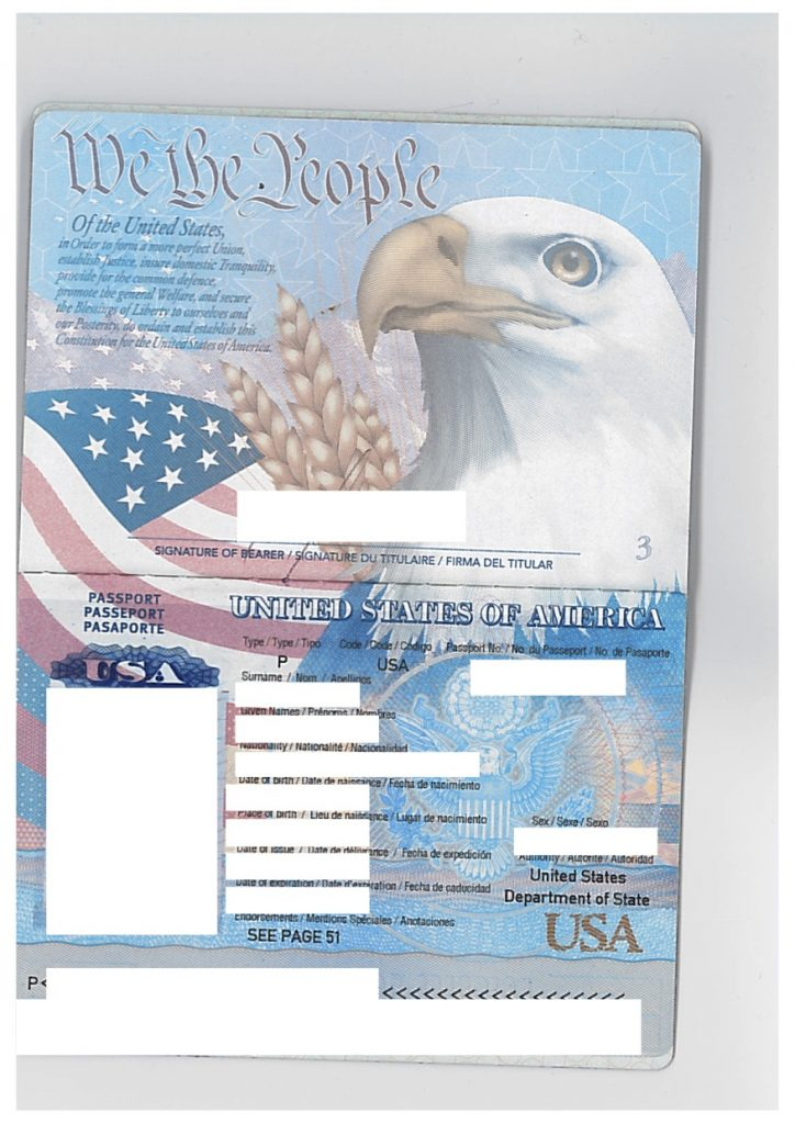 Passport USA Muster bersetzungen Von Urkunden