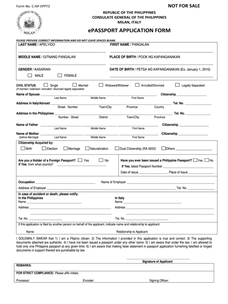 Philippine Passport Renewal Form Pdf Fill Out And Sign Printable Form