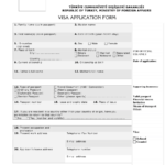 Turkish Visa Application Form Download Fillable PDF Templateroller